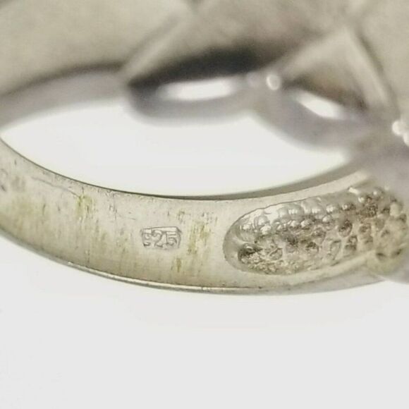 Vintage Sterling Silver Band Ring, Size 6 1/2, Signed FAS Stacking Unisex Estate - Picture 4 of 8